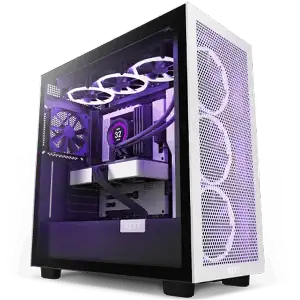 NZXT H7 FLOW BLACK & WHITE ATX MID TOWER CASE